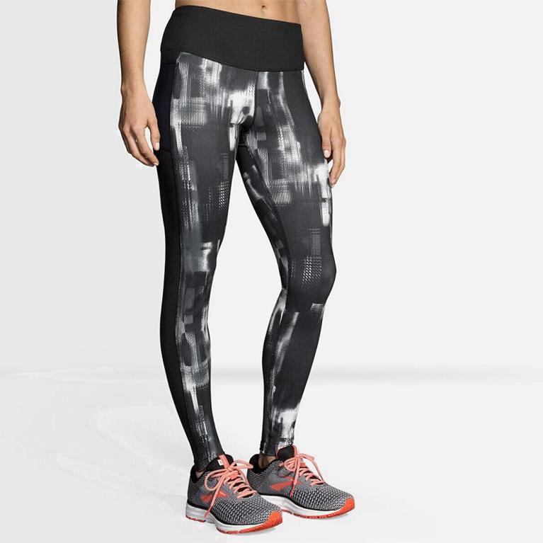 Brooks Greenlight Israel - Women's Running Leggings - Grey (89724-YFPA)